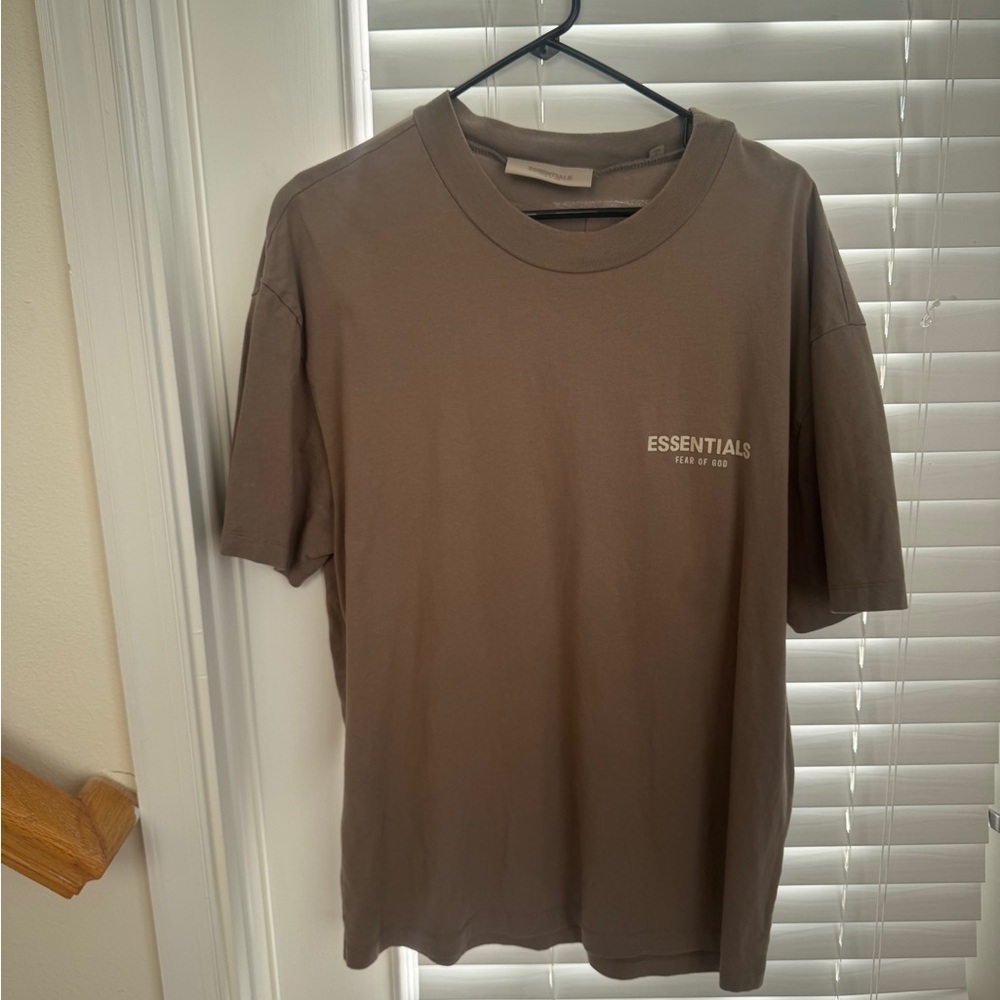 Essentials Fear of God Taupe Tan T-Shirt for Men